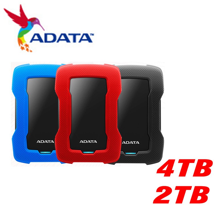 威剛 HD330 2TB USB3.1 2.5吋 行動硬碟 藍色 黑色 紅色