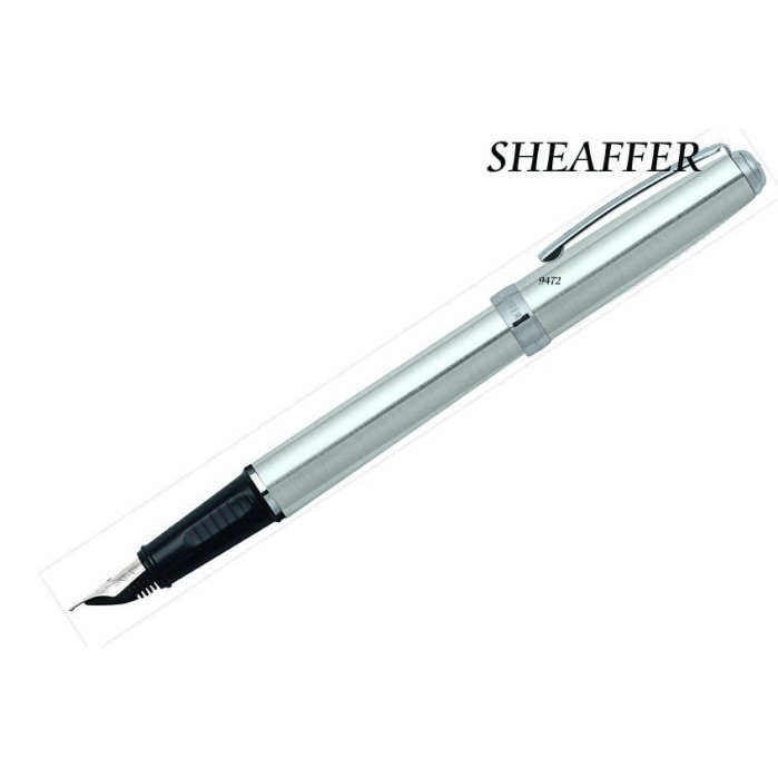 【筆較便宜】SHEAFFER西華 戰斧銀桿銀夾鋼筆 F 9472
