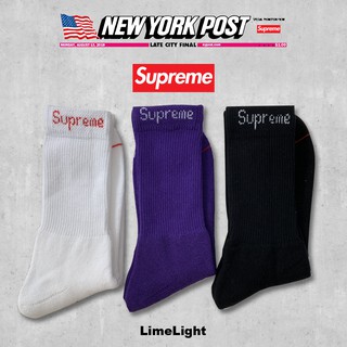 ☆LimeLight☆ 2019 F/W Supreme Hanes Crew Socks 襪子 單雙 長襪 紅/白/黑