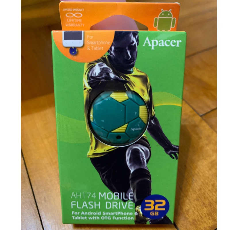 Apacer 宇瞻 AH174 OTG行動隨身碟 32GB 足球限定款 32G micro USB
