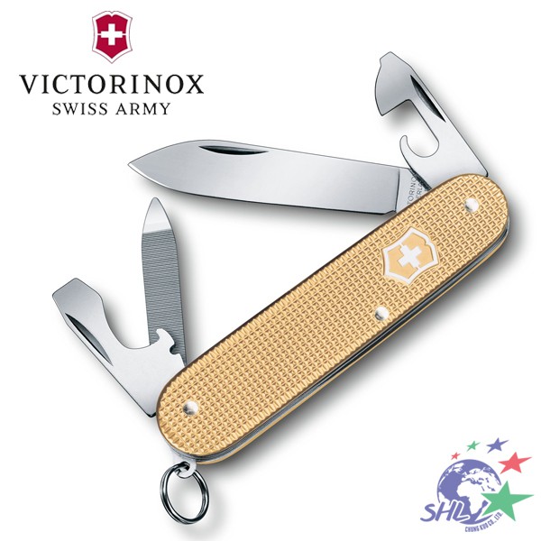 Victorinox Cadet Alox 2019 限量香檳金鋁柄9用瑞士刀/0.2601.L19/VN300【詮國】