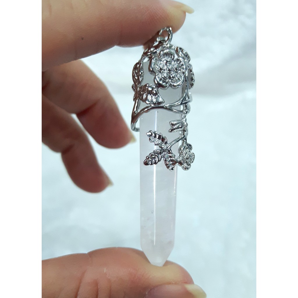 巧設計 水晶館 Lt 水晶柱項鍊六角水晶柱寶石墜子飾品首飾 蝦皮購物