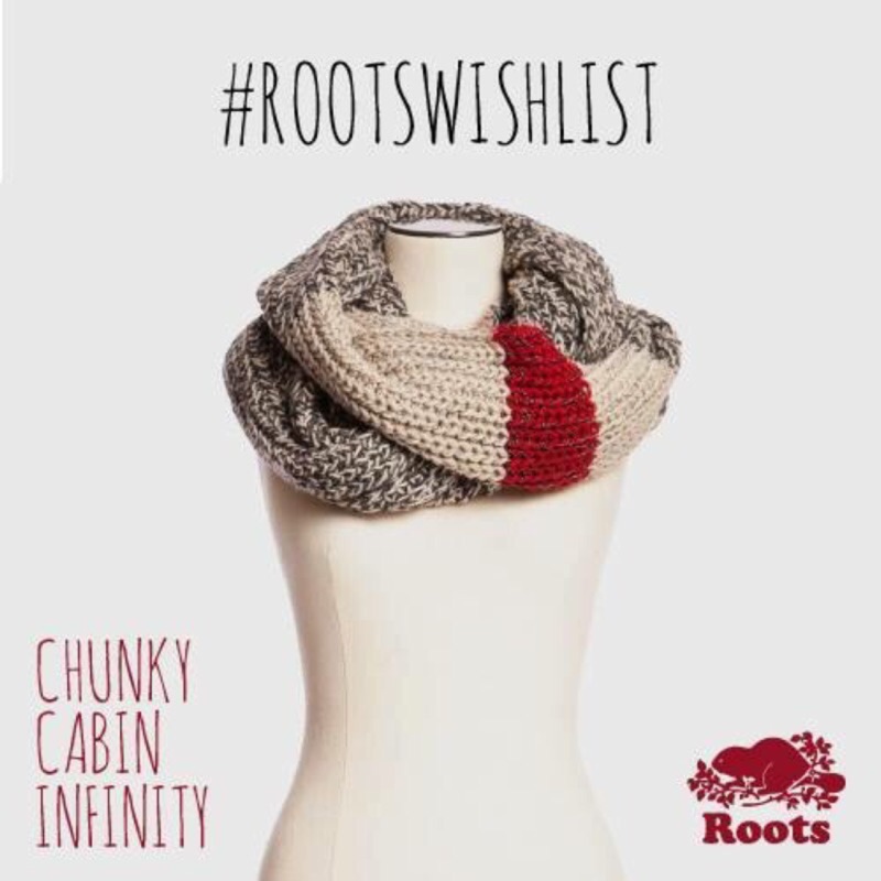 Roots 雙層厚圍巾🧣披風脖圍