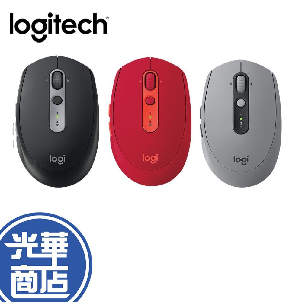 【熱銷】Logitech 羅技 M590 多工靜音無線滑鼠 藍芽 無線滑鼠 炭石黑 石板灰 寶石紅 光華商場