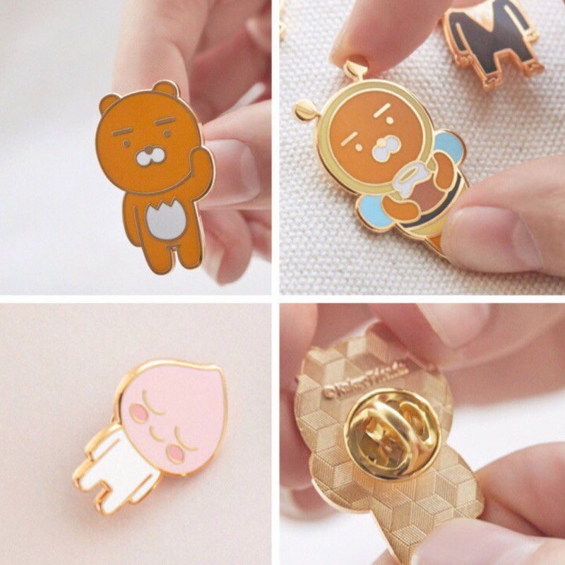 現貨 韓國官網商品kakao Friends 徽章ryan Apeach 萊恩桃子別針 蝦皮購物