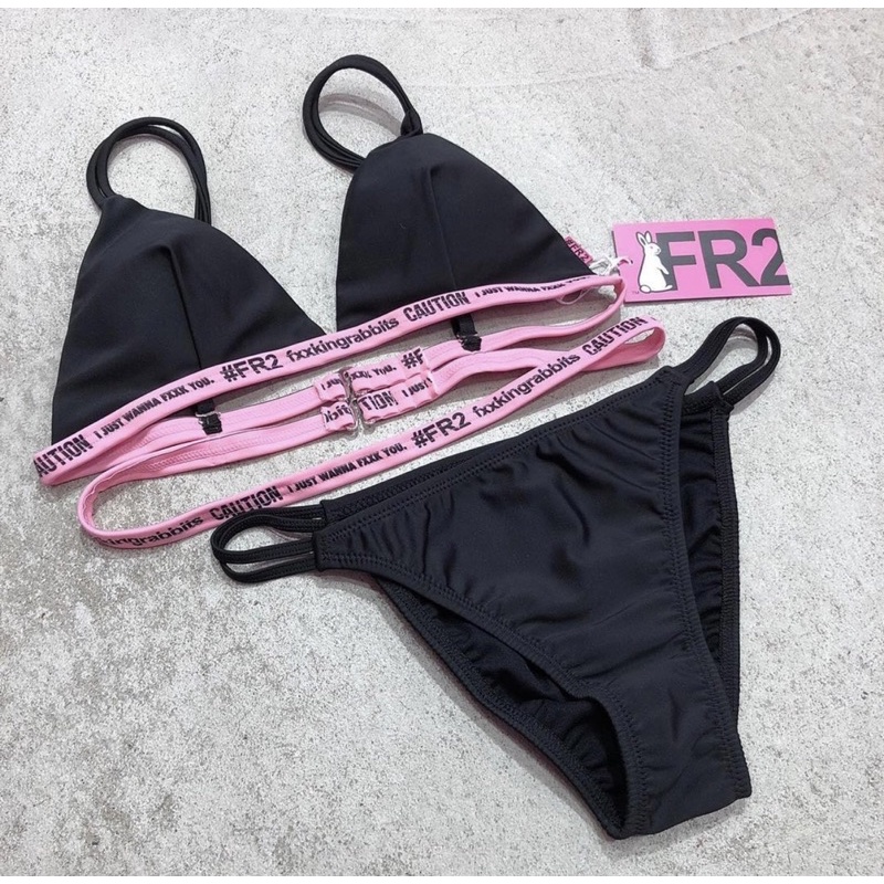 89%OFF!】 FR2 梅 Caution Line Bikini ビキニ ピンク agapeeurope.org