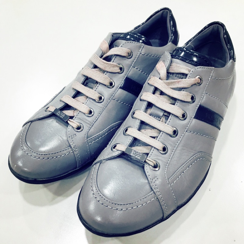 Hugo Boss 真皮 運動休閒鞋 灰色 二手正品 US8.0=UK7.0 =41