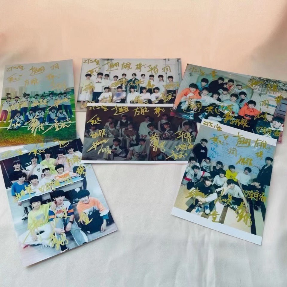 Tf家族愛豆tf家族三代亲笔签名照活动现场亲签保真粉丝应援周边产品 蝦皮購物