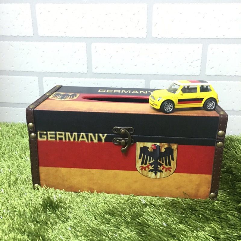 復古風格木質皮革面紙盒 德國風面紙盒 工業風格面紙盒 木質面紙盒 木質皮革面紙盒
