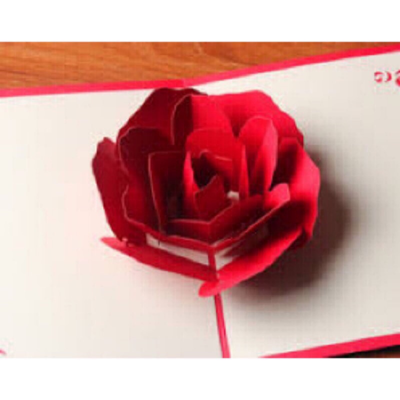 母親節 卡片現貨到 限量手工精緻立體玫瑰花卡片