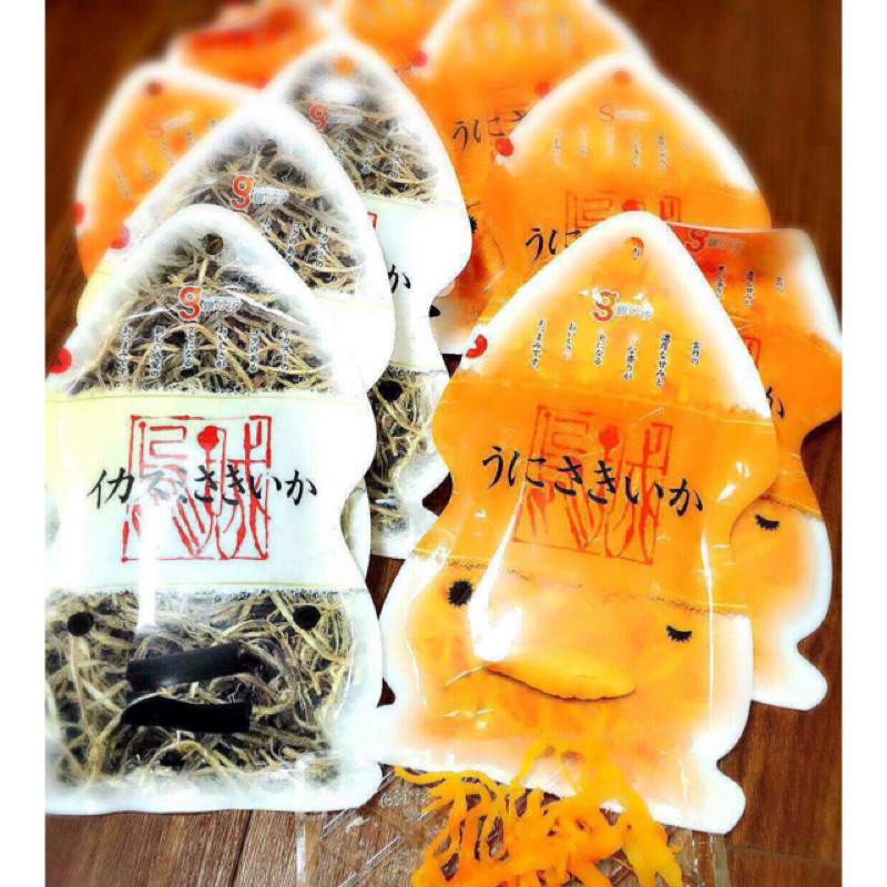 ✨廠商現貨✨日本進口 超鮮味海膽魷魚絲、竹碳魷魚絲、明太子魷魚絲