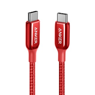 ANKER PoweLine+III USB-C to USB-C編織線0.9M(紅) A8862H91