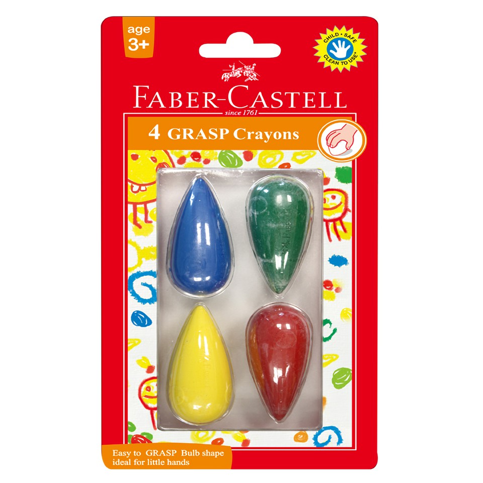 FABER-CASTELL學齡水滴可擦拭蠟筆/4色 誠品eslite