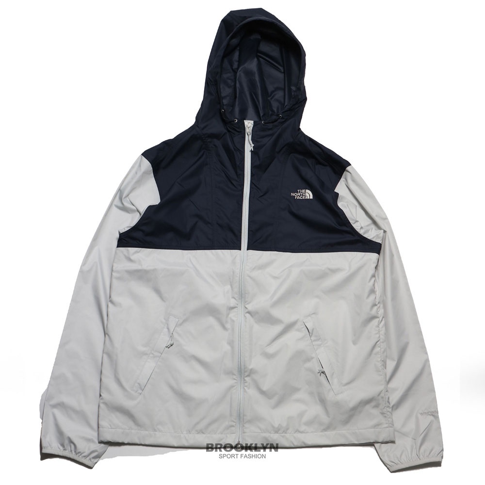 THE NORTH FACE 北臉 外套 藍白 薄款 防風 連帽 風衣外套 男 (布魯克林) NF0A7QP150A