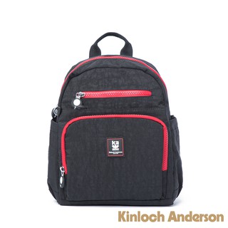 【Kinloch Anderson】極簡耀色 多功能夾層小款後背包 黑色