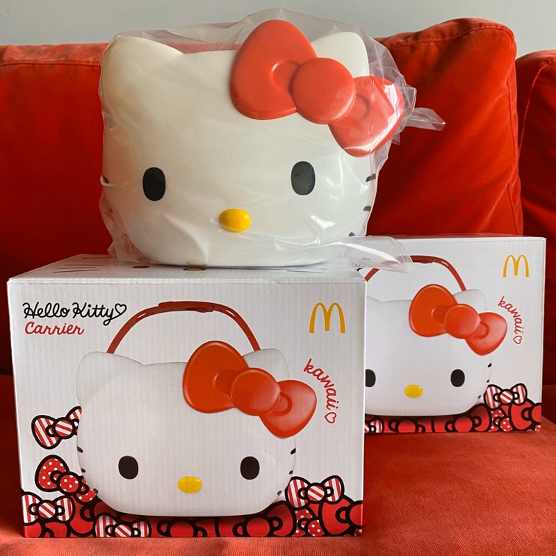 現貨 台灣台灣麥當勞Hello kitty置物餐盒 置物籃 提籃 可掛椅背 可愛又實用