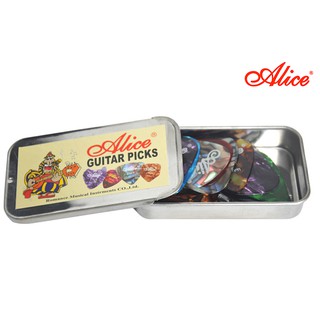 【三木樂器】ALICE A011A 24入長方型鐵盒裝 pick盒 彈片盒 撥片 PICK 匹克 收納盒 吉他 貝斯