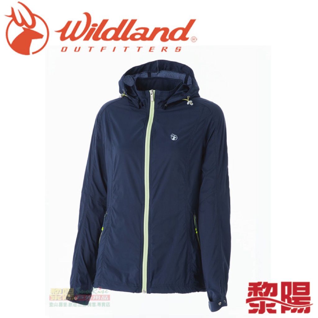荒野 Wildland 51999  RE運動型抗UV輕薄外套 女款 (深藍)  防曬外套/透氣/快乾 14W51999