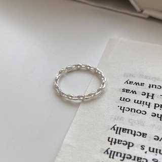 現貨｜LINGLING流行純銀飾品❤️韓國東大門s925環環相扣鏈條純銀戒指 開口戒指 925純銀 銀飾 食指戒