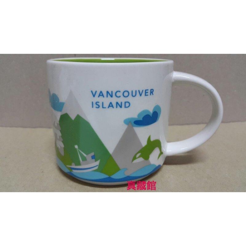 真藏館】Starbucks 星巴克 2014 加拿大溫哥華島Vancouver island城市馬克杯-YAH