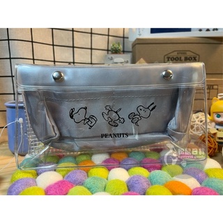 ♡松鼠日貨♡現貨！日本 正版 snoopy 史努比 透明 雙層 筆袋 收納袋 收納包 置物包 化妝包