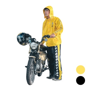 [安信騎士]MOONEYES 騎士 兩件式雨衣 風衣 黃色 黑色 防水 防風 騎士雨衣 兩截式 兩件式 雨衣