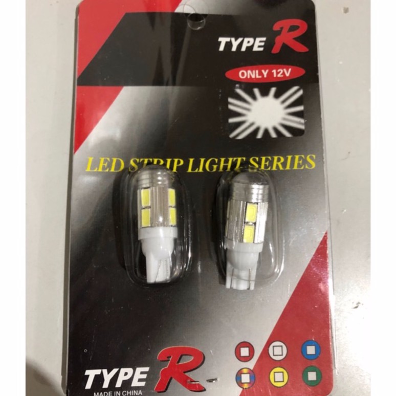 【輝旺汽車精品百貨】 TYPE R   T10 凸透 九燈 (超白光) (一卡二入 450元) (買10送1)