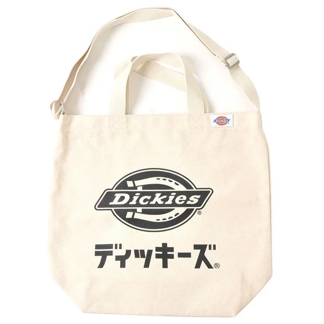 【DICKIES】14632900-02 日本限定 KATAKANA LOGO 兩用 手提包 肩背包 (米白) 化學原宿