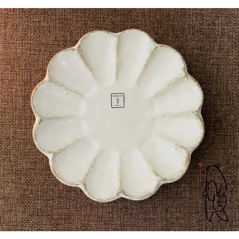 ☛垂手食器│【現貨】六魯rokuro blut's  美濃燒 日本製 粉引 花盤