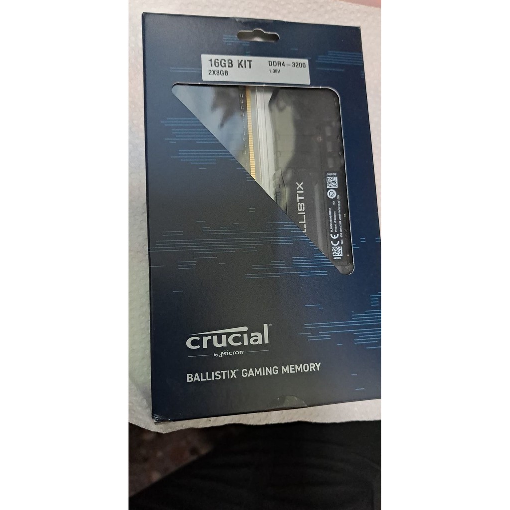 美光 Crucial Ballistix DDR4 3200 黑色 8Gx2