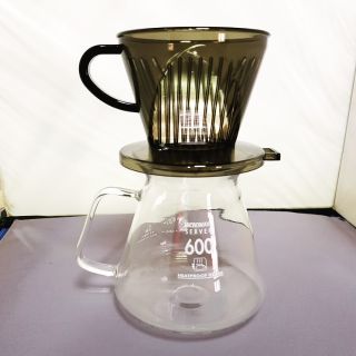 600cc耐熱玻璃咖啡壺加4~6人份濾杯 台灣製造