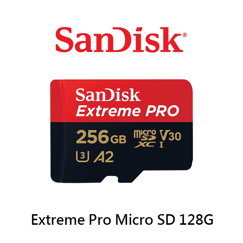 SanDisk 晟碟 Extreme Pro 256G SDXC Micro sd 記憶卡 U3 A2 V30 酷BEE
