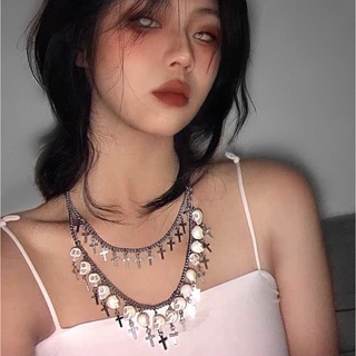 [Savage]人骨教堂 /項鍊 骷髏 十字架 暗黑 毛衣鍊 飾品