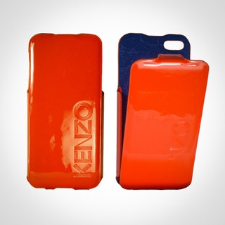 KENZO Glossy系列 iPhone5/5S 亮面皮革保護套 - Glossy Orange