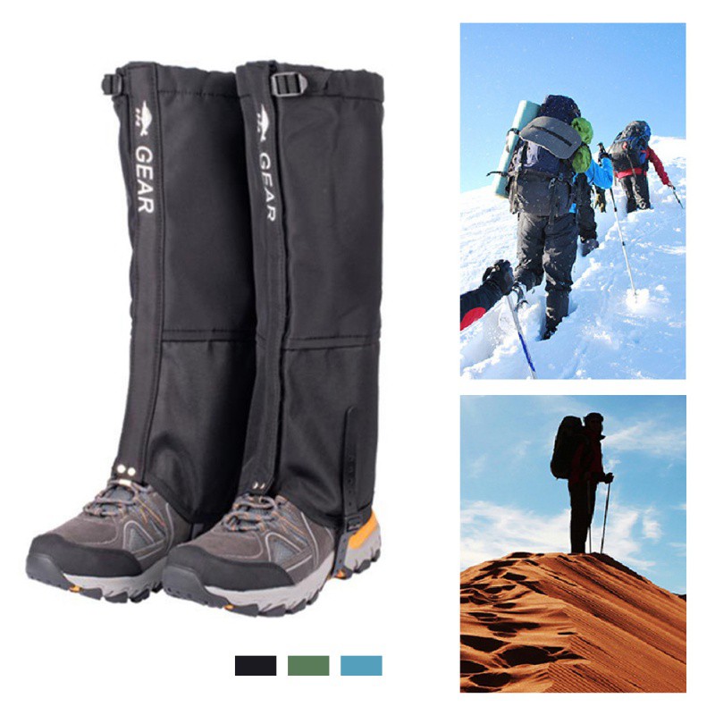 防水 雪套登山戶外徒步滑雪腳套鞋套防雪套 戶外登山防沙鞋套 雪地沙漠徒步裝備  護腿套 防風雪套