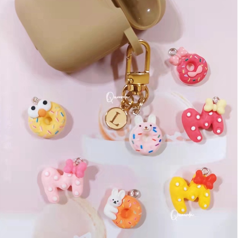 米妮餅乾 可愛甜甜圈 仿真食玩～合金配件 airpods耳機保護套配件 鑰匙圈配件