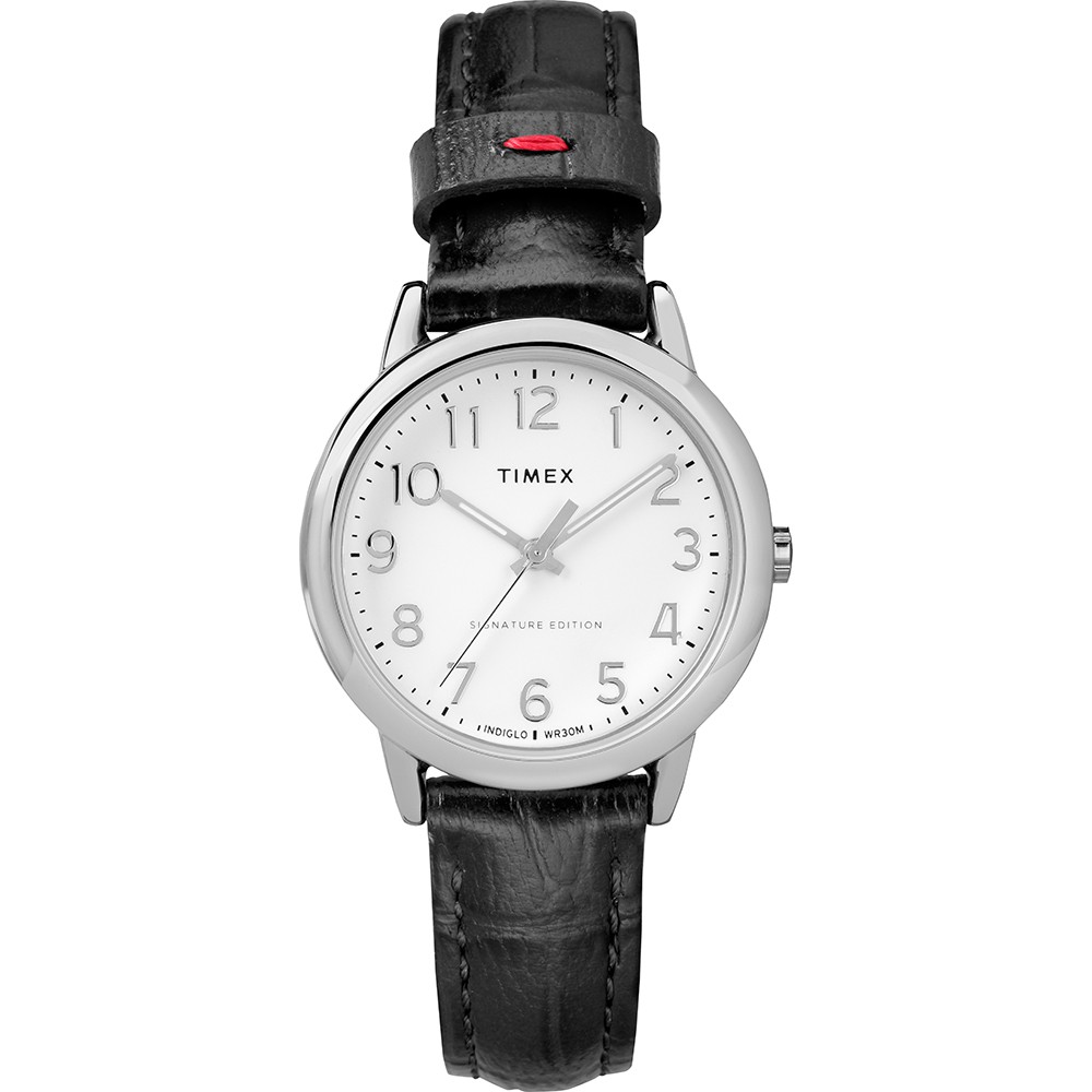 【TIMEX】Easy Reader系列 簡約風尚女錶(白/黑 TXTW2R65300)