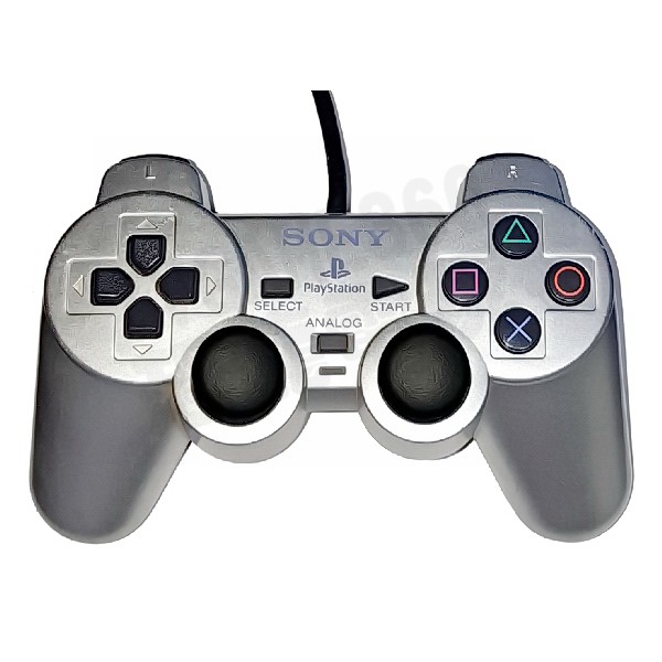 【二手商品】PlayStation 2 PS2 原廠有線控制器 銀色 搖桿 手把 手柄 把手【台中恐龍電玩】