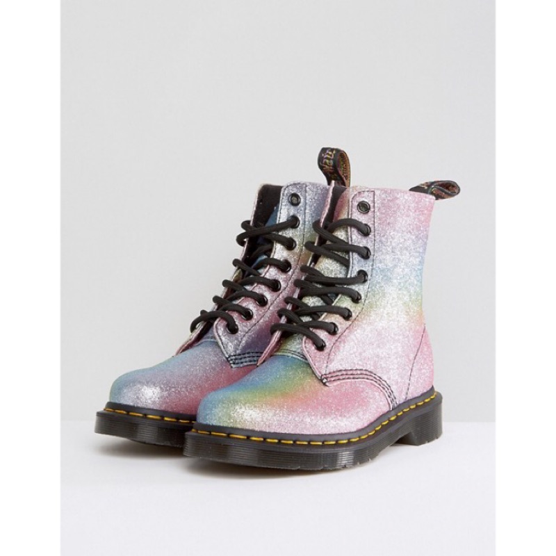 pascal rainbow glitter dr martens