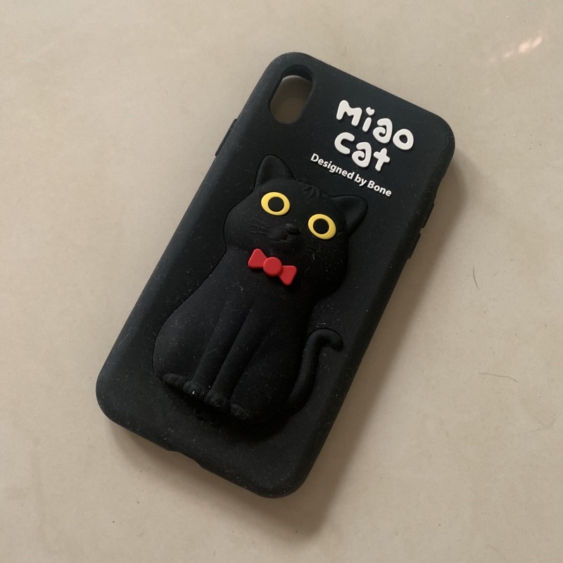 【二手】iPhone XR黑貓公仔手機殼