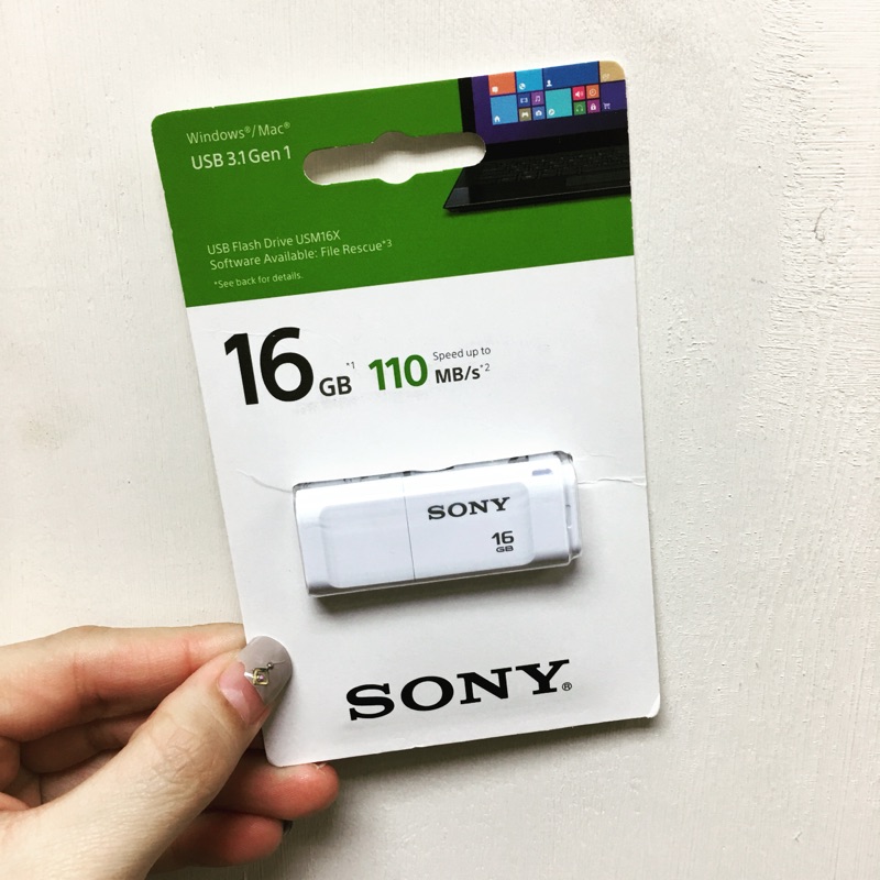 （全新）SONY USM-X 繽紛 USB 3.1 16GB 隨身碟 (白色)