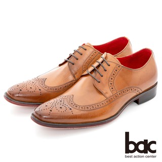 【bac】超輕量系列 英倫帥氣真皮紳士鞋 - 棕色