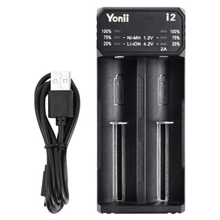 Yonii  21700 26650電池充電器18650鎳氫 AA  雙槽USB充電器 2A 快充  type-c