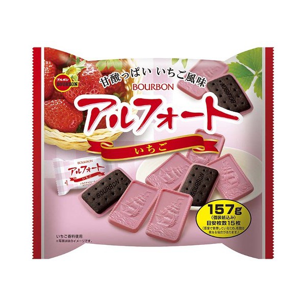 北日本帆船巧克力草莓餅乾 136g-13入