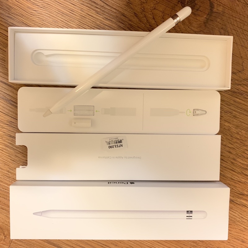 【Apple 蘋果】 Apple Pencil 1代 95%新 (含原廠盒裝) 送矽膠筆座/筆尖套10個/防丟套/磁吸套