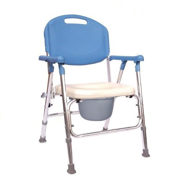 【海夫健康生活館】杏華 鋁合金 收合式 便盆椅 (藍)