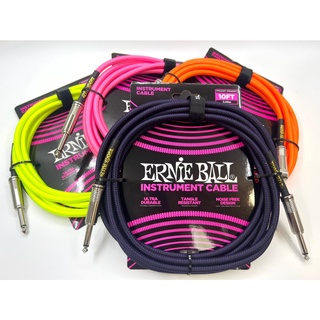 【老羊樂器店】開發票 多色彩 編織系列 ERNIE BALL ULTRADURABLE 10呎 3公尺 樂器導線 彎直頭