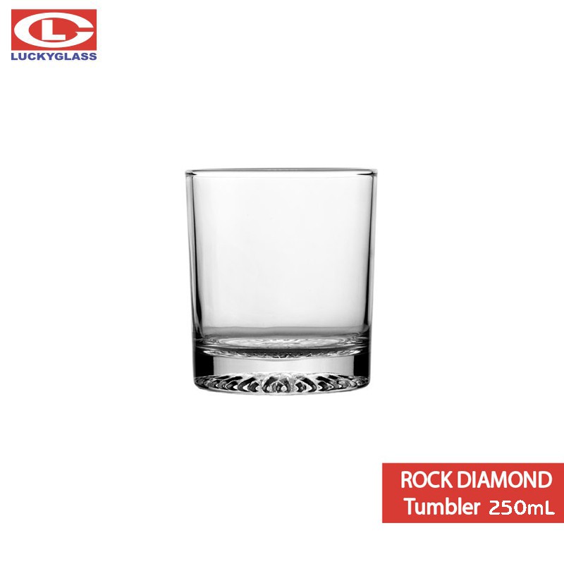 【泰國LUCKY】Rock Diamond Tumbler 洛克鑽底杯 250mL 威士忌杯 威杯 酒杯 飲料杯