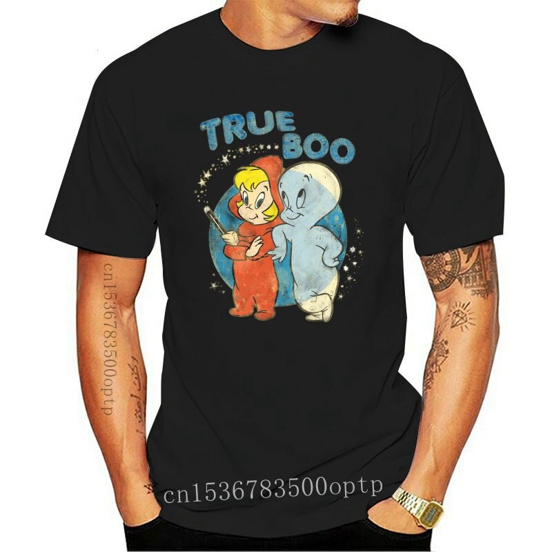 Casper 可愛卡通幽靈和溫迪 True Boo 復古成人 T 恤男士女士高品質上衣 TEE Shi