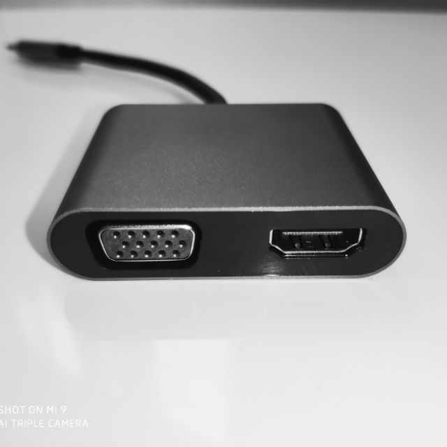 當天發貨 全新USB C 四合一Type-C轉HDMI VGA USB3.0 PD充電Type C to HDMI轉接線